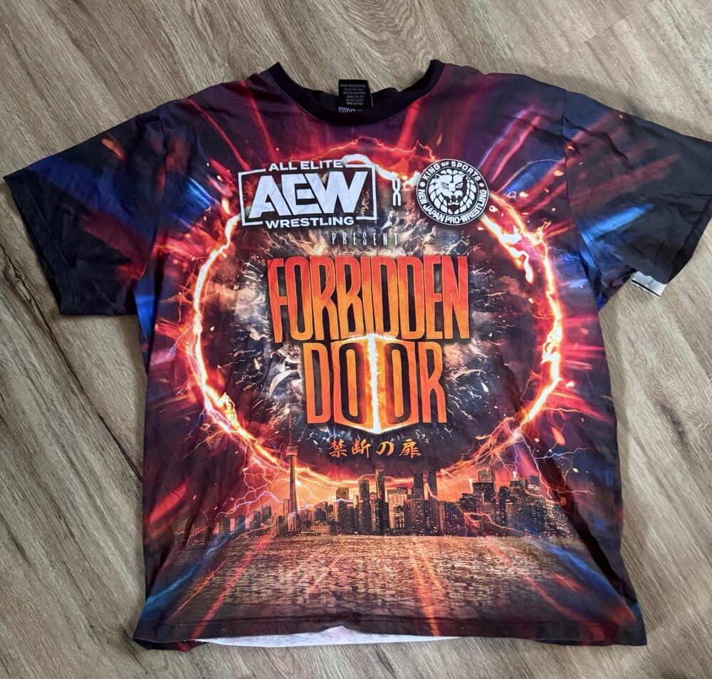 AEW Wrestling Forbidden Door 2023 T-Shirt 3XL All Over Print AOP Event Merch